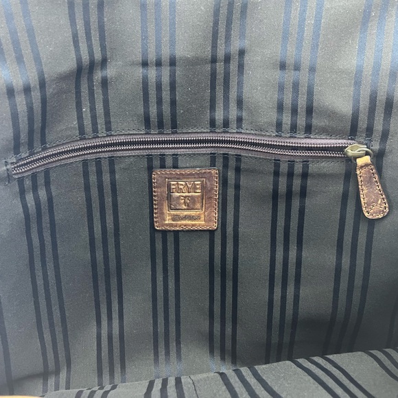 Frye Brown Leather Logan Buckle Top Handle Messenger Bag N270-1 - Picture 9 of 15